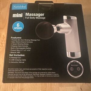 NWT NuvoMed Handheld Mini Massager 6 Speeds